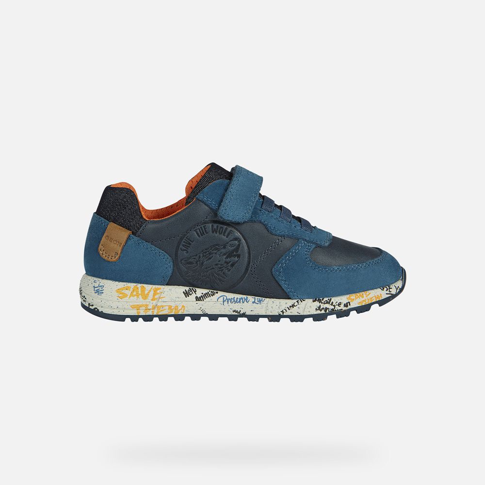 Geox Sneakers Navy/Orange Alben - Geox Boys Shoes - ZVITCM790